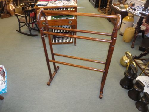 Victorian Mahogany Towel  Rail