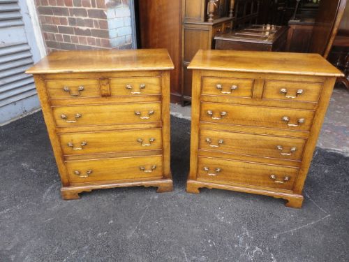 Pair of Oak Chest of Drawers
