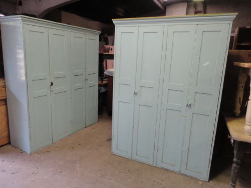 Two 4 Door Pine  Cupboards