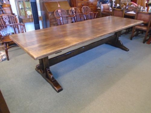 Extra Large 9' Oak Refectory Table