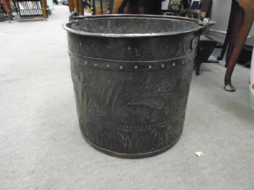 Cattle Scene Coal Bucket