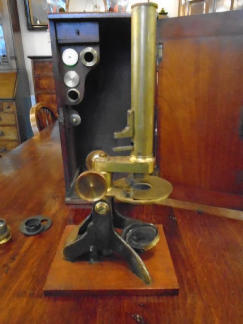 Microscope in Mahogany Case