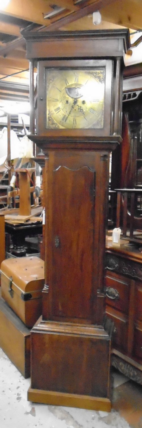 Oak Cased Grandfather Clock