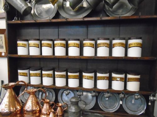 Good Set of 18 Chemist Jars