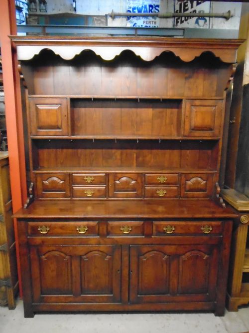 Oak Dresser & Rack