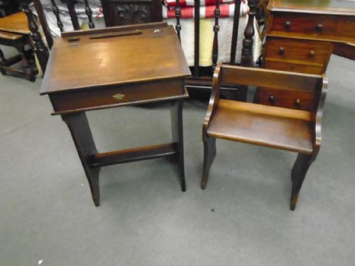 Child's Hardwood Desk & Bench