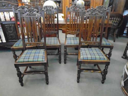 Set of 6 Waring & Gillow Oak Chairs