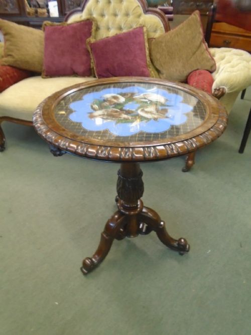 Quality Beadwork Pedestal Table