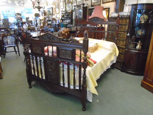 Victorian Mahogany Double Bed