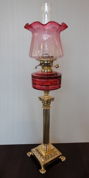 Super Quality Cranberry Lamp & Shade