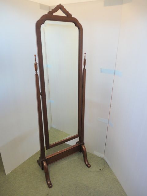 Quality Mahogany Cheval Mirror
