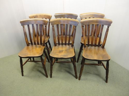 Set of 6 Victorian Kitchen Chairs