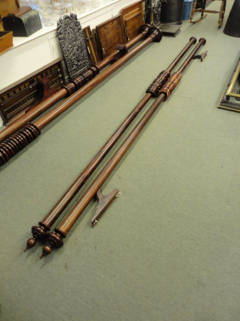 Pair of Large Victorian Curtain Poles