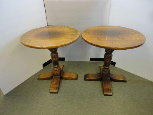 Pair of Oak Side Tables