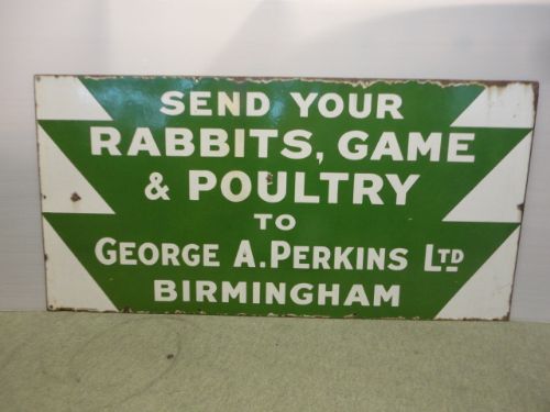 Rabbits Game & Poultry Sign