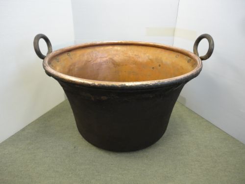 Large Victorian Copper Log Bin