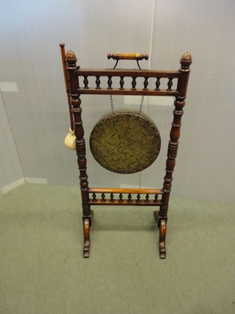 Oak Framed Gong on Stand