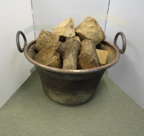Large Victorian Copper Log Bin