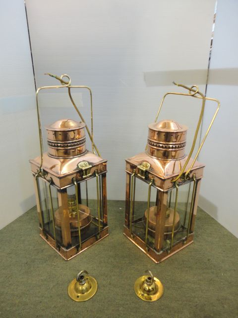 Pair of Copper Lanterns