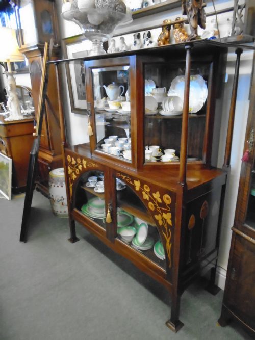 Fantastic Mahogany Art Nouveau Cabinet