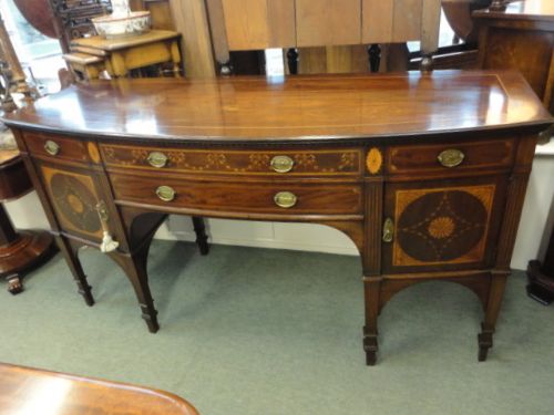 Inlaid Bow Front Sideboard