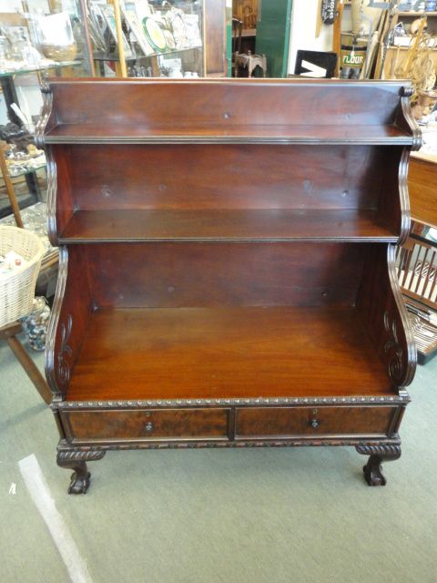 Regency Mahogany Waterfall Bookcase