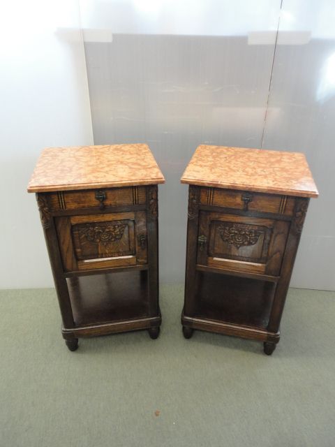 Pair of Oak Bedsides