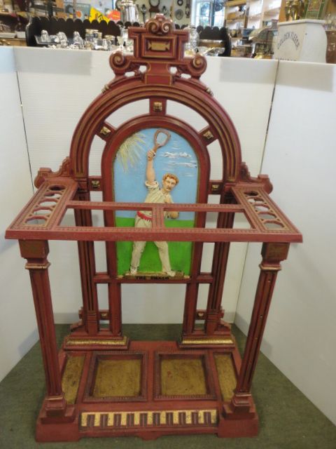 Cast Iron Victorian Tennis Stand  "The Smash"