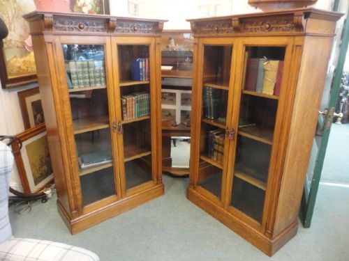 Quality Pair of Oak Bookcases