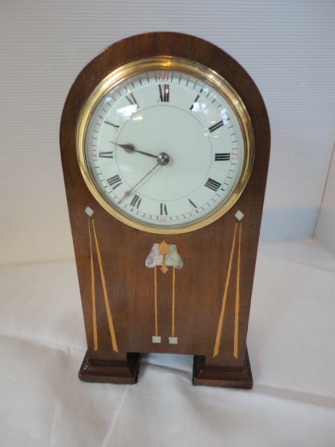Mahogany Art Deco Clock