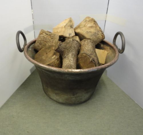 Large Victorian Copper Log Bin