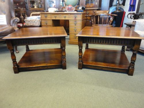 Pair of Oak Coffee Table