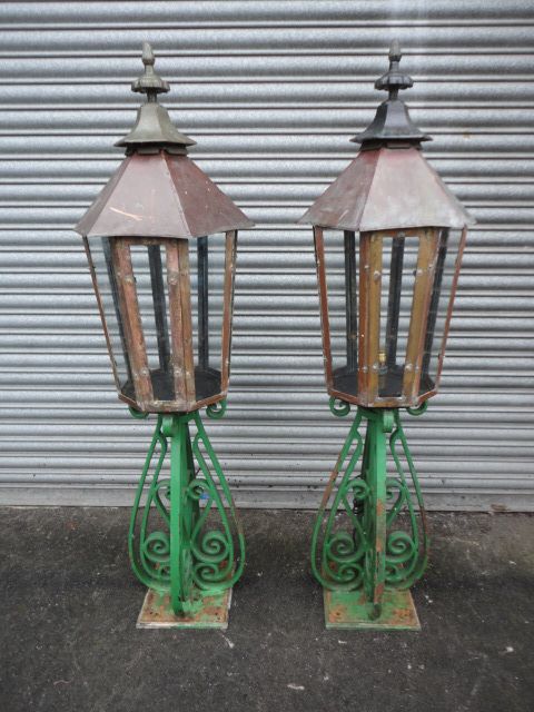 Very Impressive Pair of Outside Lanterns