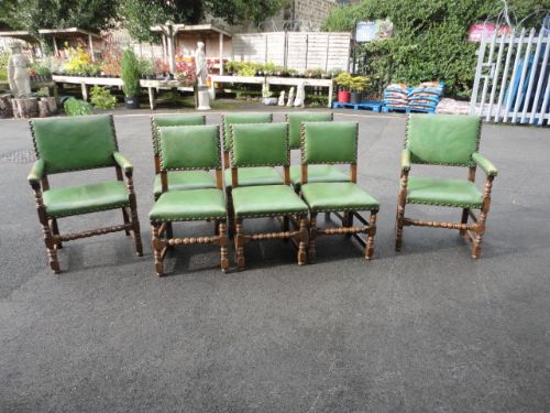 Set of 8 Oak Chairs