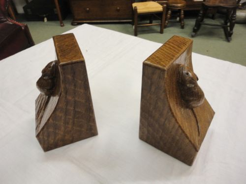 Mouseman Bookends.