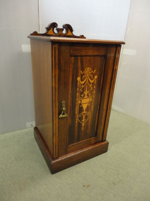 Inlaid Rosewood Bedside Cupboard