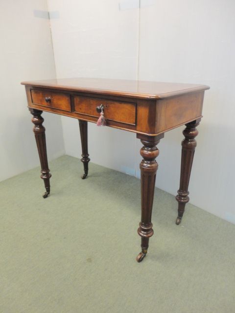 Quality 2 Drawer Mahogany Side Table