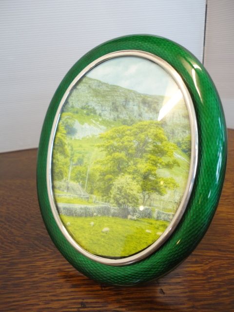 Superb Quality Silver & Enamel Oval Frame