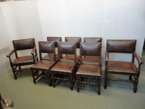 Set of 8 Oak Chairs