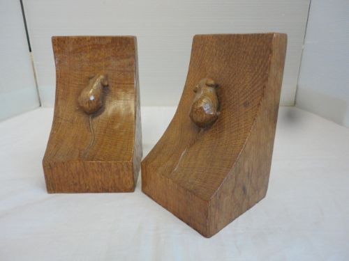 Mouseman Bookends.