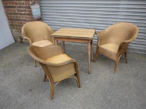Original Lloyd Loom Chairs & Table