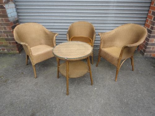 Original Lloyd Loom Chairs & Table
