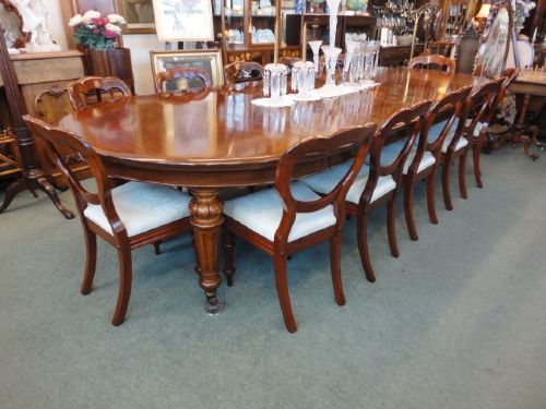 Superb 11' Mahogany Wind Out Dining Table