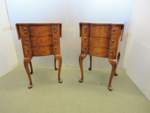 Pair of Walnut Side Table or Bedsides