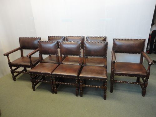 Set of 8 Oak Chairs
