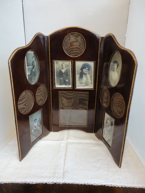 Quality Large Triple Leather Photo Frame