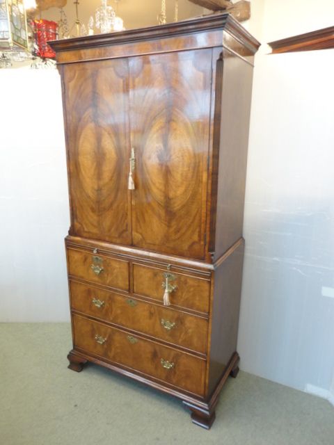 Walnut Cupboard on Chest