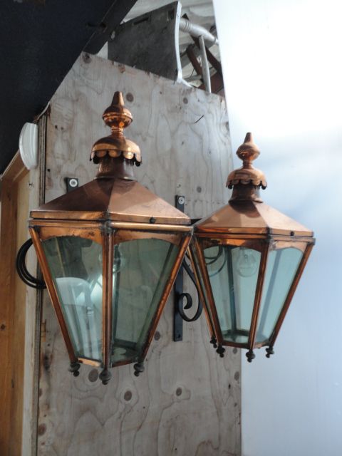 Pair of Copper Lanterns