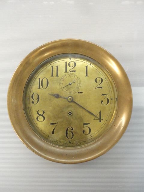Bronze Ships Clock
