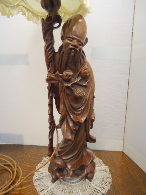 Oriental Carved Lamp
